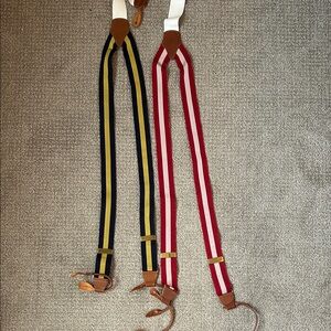 Stylish Men's Suspenders Set - Blue, Gold, Red